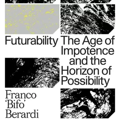Capa de livro com imagens abstratas e texto sobre futurabilidade e possibilidades.