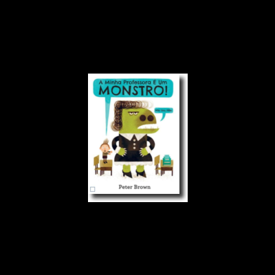 Capa de livro infantil com monstro verde e título em azul