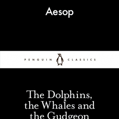 Capa preta de livro Penguin Classics com texto branco The Dolphins, the Whales and the Gudgeon