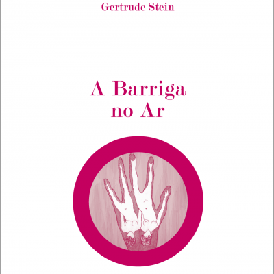 Capa de livro branca com título e autor em rosa e uma ilustração de mão em círculo cor-de-rosa