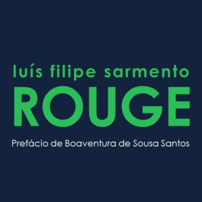 Capa de livro azul escuro com texto verde e branco