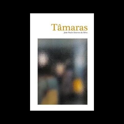 Capa de livro Tâmaras com título em dourado e imagem desfocada