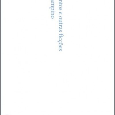 Capa de livro branca com texto azul vertical