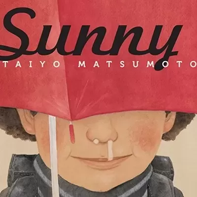 Capa de livro com guarda-chuva vermelho e texto Sunny