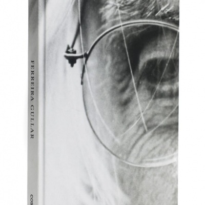 Capa de livro preto e branco com rosto de pessoa idosa e título Relâmpagos