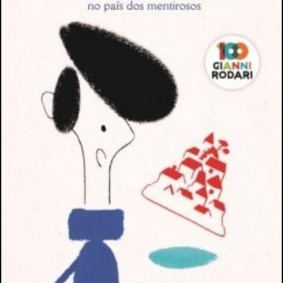 Capa do livro 'Gelsomino no país dos mentirosos' de Gianni Rodari com ilustração simples colorida.