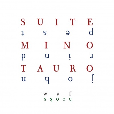 Letras coloridas em colunas verticais invertidas com fundo branco