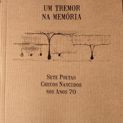 Capa de livro castanho claro com título e desenho de árvores em preto