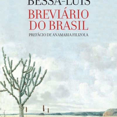Capa do livro Breviário do Brasil com ilustração de paisagem natural e texto do título e autor.