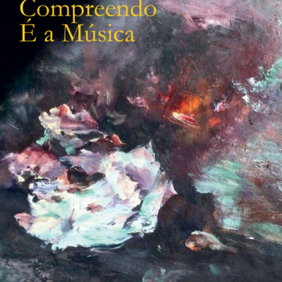 Capa de livro com título, autor e fundo pintado abstrato.