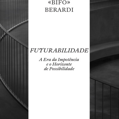 Capa de livro FUTURABILIDADE com escada espiral cinzenta ao fundo