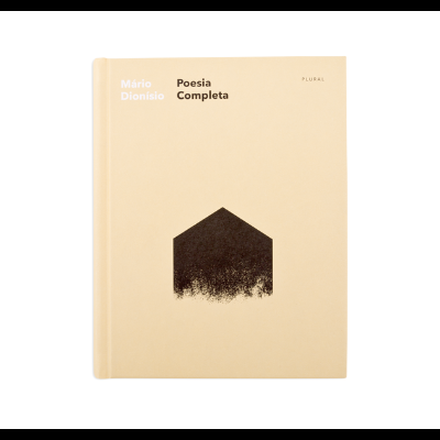 Livro 'Poesia Completa' de Mário Dionísio com capa bege e ilustração preta