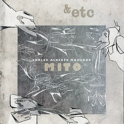 Capa de livro com desenhos lineares de rostos e texto 'CARLOS ALBERTO MACHADO MITO'
