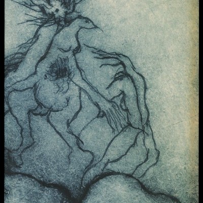 Capa de livro com ilustração abstrata e texto Fátima Maldonado e Frenesi 20 anos de magia.