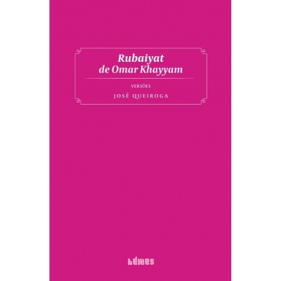 Capa de livro cor de rosa 'Rubaiyat de Omar Khayyam' de José Queiroga