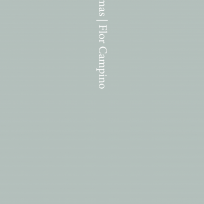 Capa de livro verde acinzentada com texto vertical e marca visível