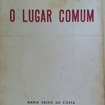 Capa de livro com título 'O LUGAR COMUM', autora e editora visíveis