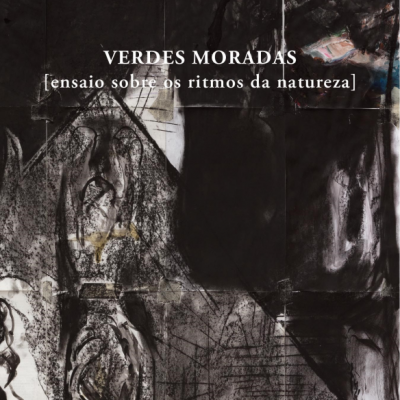 Capa de livro com arte abstrata escura e texto VERDES MORADAS.