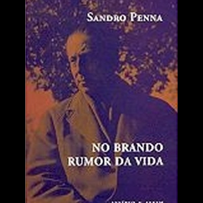 Capa de livro 'No Brando Rumor da Vida' de Sandro Penna com imagem de um homem
