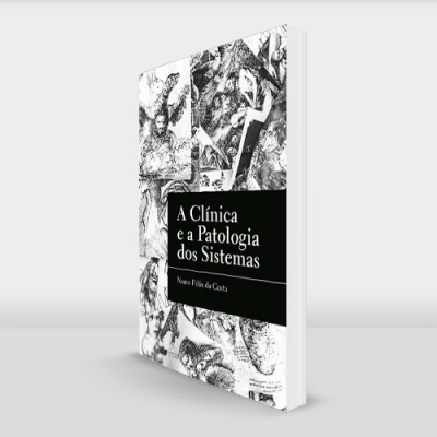 Livro com capa branca ilustrada a preto e branco e título 'A Clínica e a Patologia dos Sistemas'