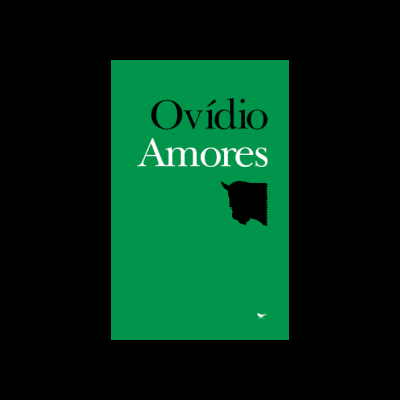 Capa de livro verde com título Amores e nome Ovídio em destaque
