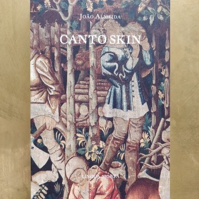 Capa do livro Canto Skin com ilustração de figuras humanas em trajes antigos num ambiente natural