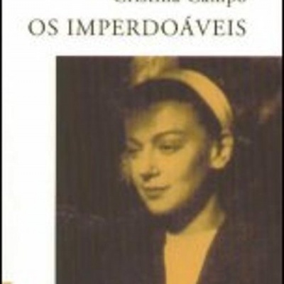 Capa de livro 'OS IMPERDOÁVEIS' com foto monocromática de mulher com faixa na cabeça