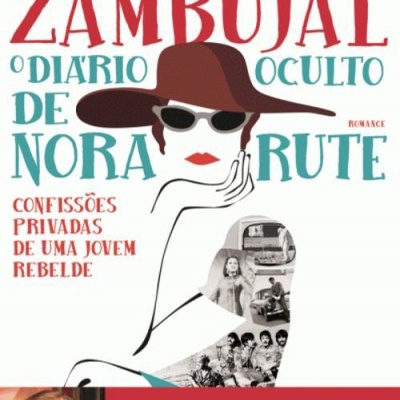 Capa de livro com título e ilustração de mulher com chapéu castanho e óculos escuros