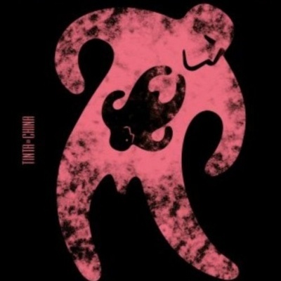 Capa de livro com figura abstrata rosa sobre fundo preto e texto em rosa