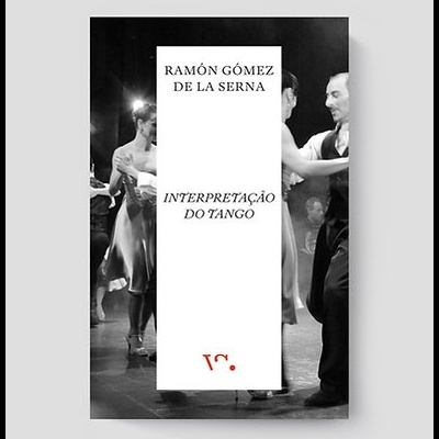 Capa de livro com texto sobre dança de tango e imagem em preto e branco de casal a dançar.