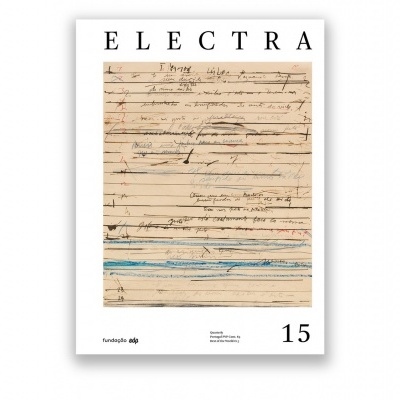 Capa da revista ELECTRA com manuscrito riscado e número 15
