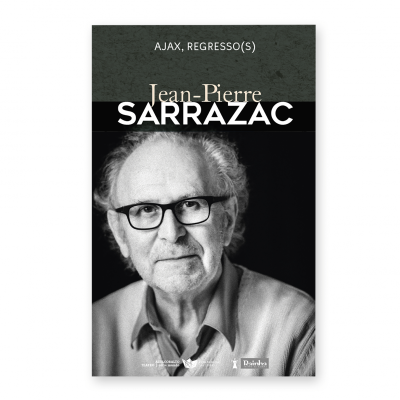 Capa de livro com fotografia preto e branco de homem idoso e texto do título e autor