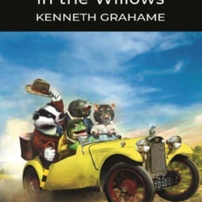 Capa do livro com animais em carro amarelo em estrada de terra