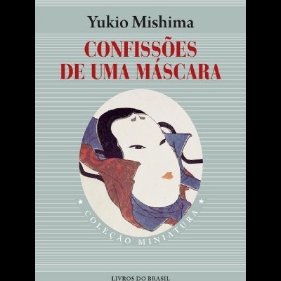 Capa do livro 'Confissões de uma Máscara' com imagem de máscara estilizada