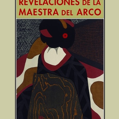 Capa de livro com título em letras pretas e vermelhas e arte abstrata colorida.