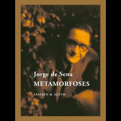 Capa de livro com foto desfocada de um homem e texto Jorge de Sena METAMORFOSES