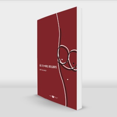 Livro vermelho com ilustração branca e texto na capa