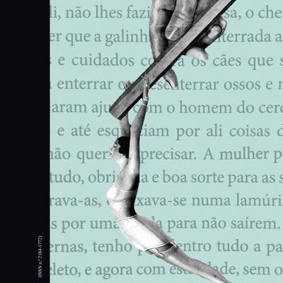 Capa de livro com título NERVO/4 coletivo de poesia e imagem de bailarina segurando régua