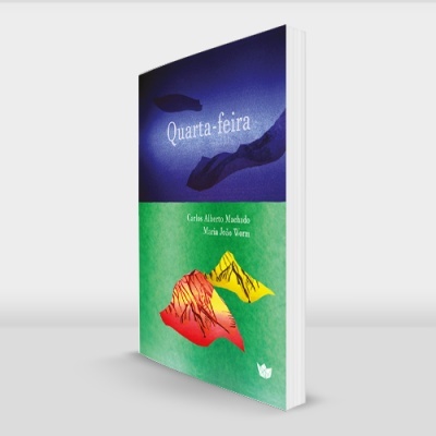 Embalagem colorida com texto 'Quinta-feira' e ilustração de montanhas