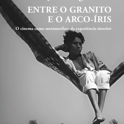 Capa de livro com pessoa sentada em ramo e texto em branco