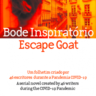 Capa do livro Bode Inspiratório Escape Goat com imagem urbana e pessoa vista de costas