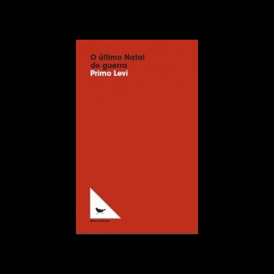 Capa vermelha de livro com texto e ilustração de pássaro preto em triângulo branco