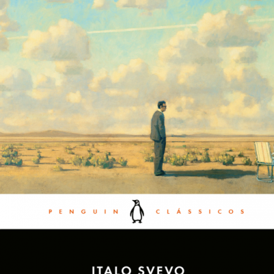 Capa de livro com ilustração de homem e céu nublado, texto 'PENGUIN CLÁSSICOS', 'ITALO SVEVO', 'A CONSCIÊNCIA DE ZENO'.
