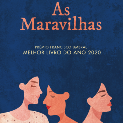 Capa do livro As Maravilhas de Elena Medel com ilustração de três mulheres e texto do prêmio