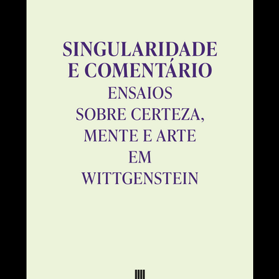 Capa de livro com título Singularidade e Comentário em verde claro