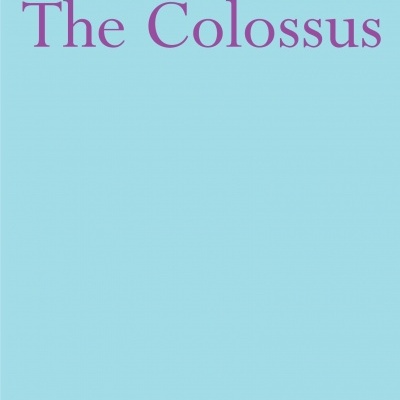 Capa de livro azul claro com texto branco e roxo