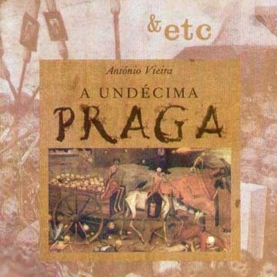 Capa do livro A Undécima Praga com ilustração antiga e texto em castanho.