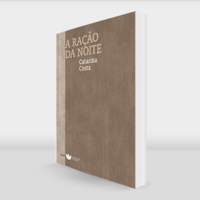 Capa de livro castanha com texto branco A RAZÃO DA NOITE de Clarisse Costas