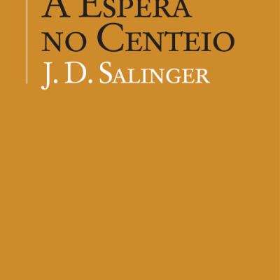 Capa de livro laranja com título À ESPERA NO CENTEIO de J. D. SALINGER