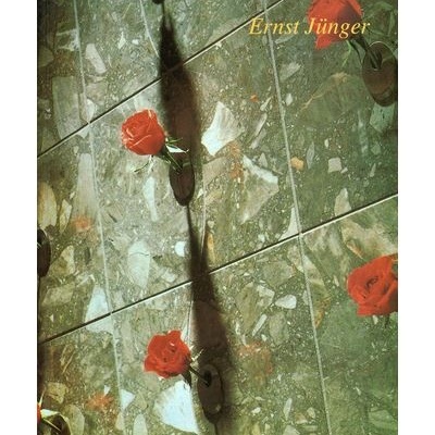 Capa de livro com azulejos verdes de mármore e rosas vermelhas